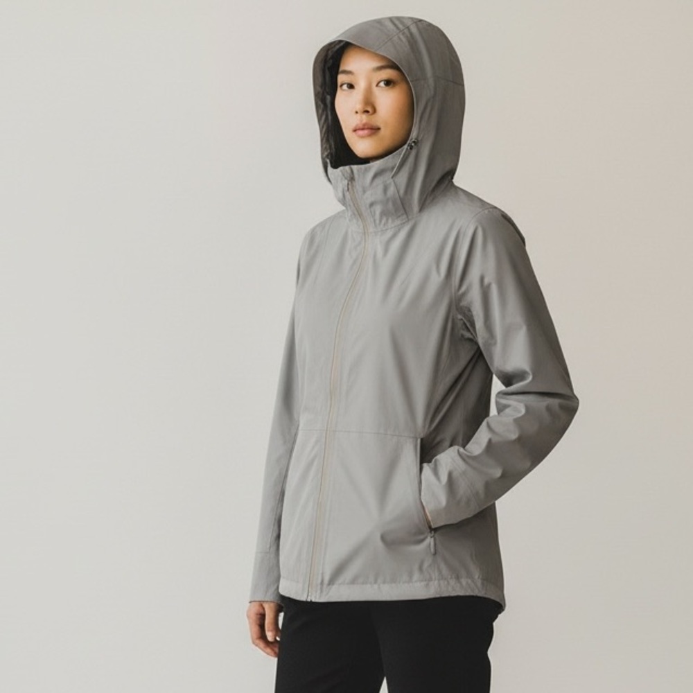 Lululemon Everyday Getaway Jacket Dark Chrome Gray Waterproof Hood Zipper Size 4